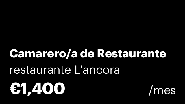 Camarero/a de Restaurante