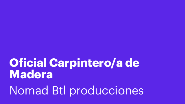 Oficial Carpintero/a de Madera