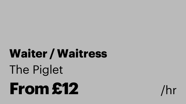 Waiter / Waitress