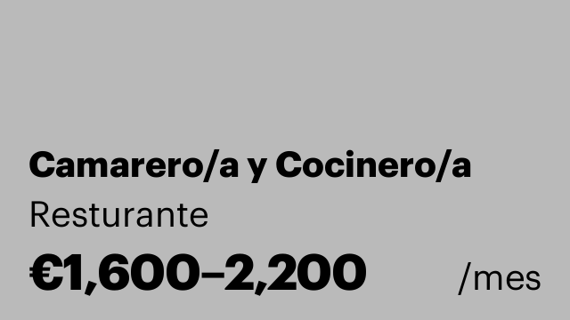 Camarero/a y Cocinero/a