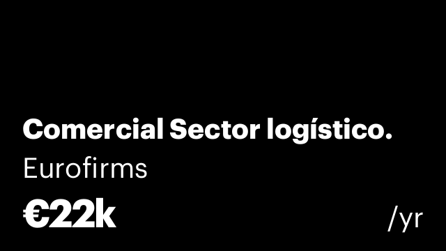 Comercial Sector logístico.