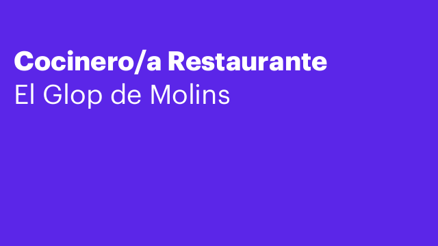 Cocinero/a Restaurante