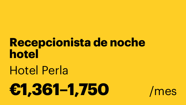 Recepcionista de noche hotel