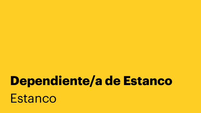 Dependiente/a de Estanco