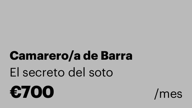 Camarero/a de Barra