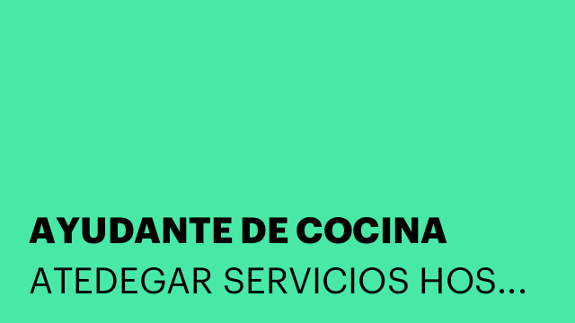 AYUDANTE DE COCINA