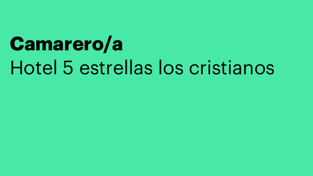 Camarero/a