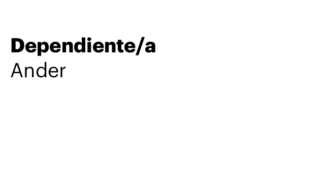 Dependiente/a