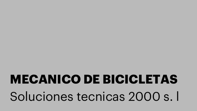 MECANICO DE BICICLETAS