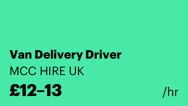 Van Delivery Driver