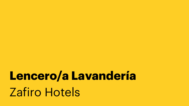 Lencero/a Lavandería