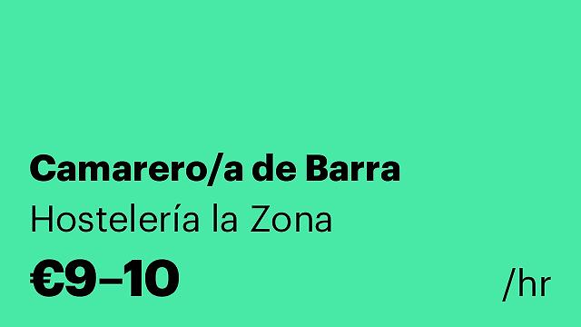 Camarero/a de Barra