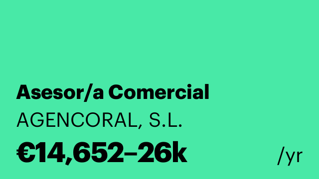 Asesor/a Comercial