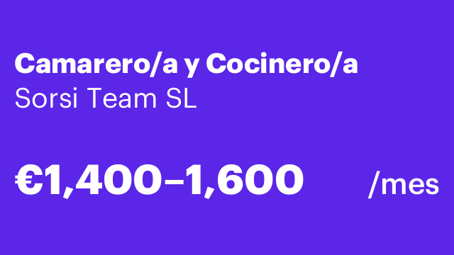 Camarero/a y Cocinero/a