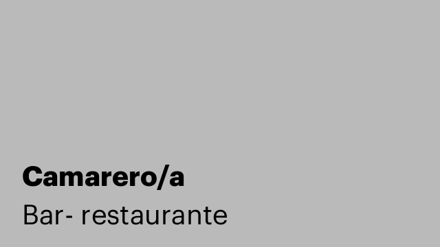 Camarero/a