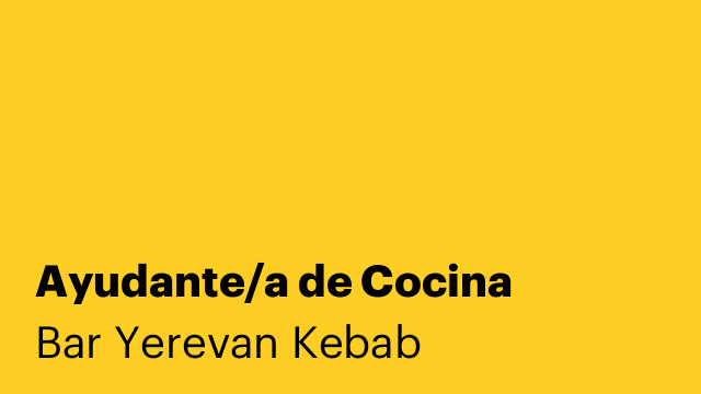 Ayudante/a de Cocina