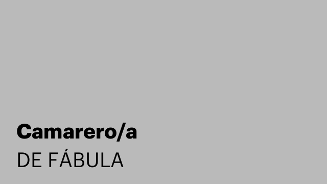 Camarero/a