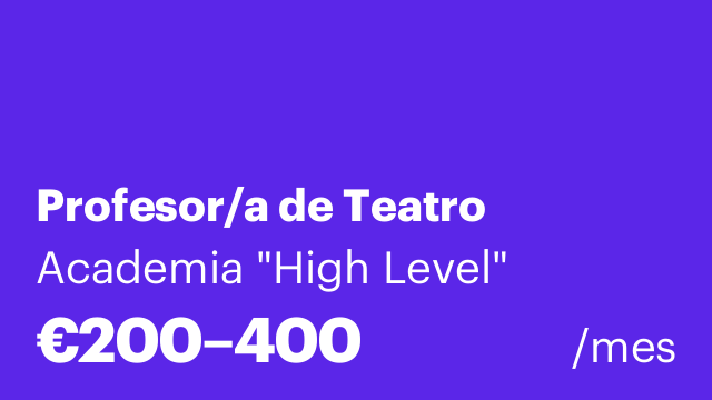 Profesor/a de Teatro