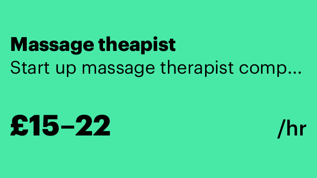 Massage theapist