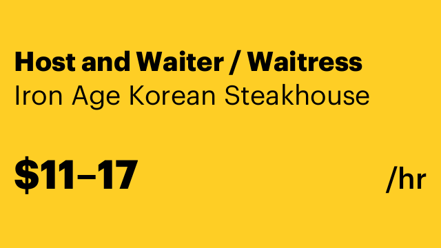 Host and Waiter / Waitress