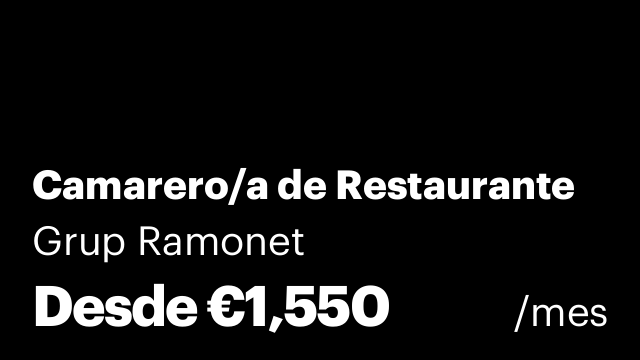 Camarero/a de Restaurante