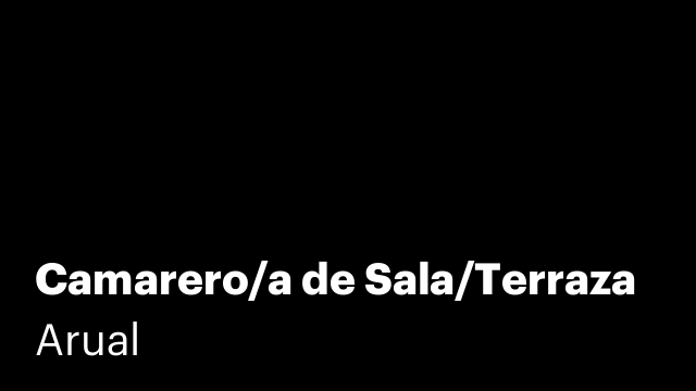 Camarero/a de Sala/Terraza