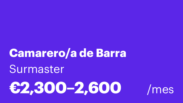 Camarero/a de Barra