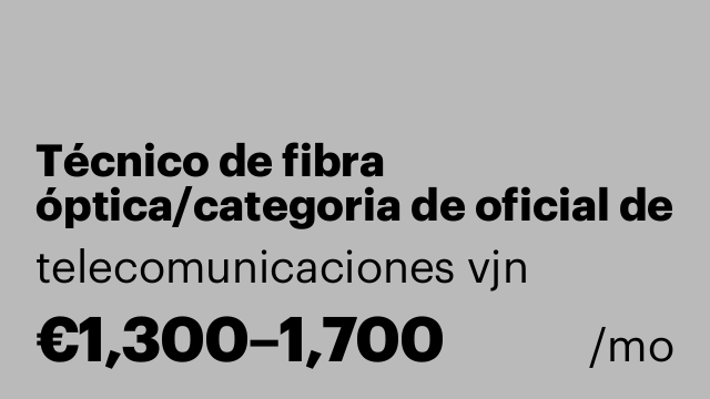 Técnico de fibra óptica/categoria de oficial de primera