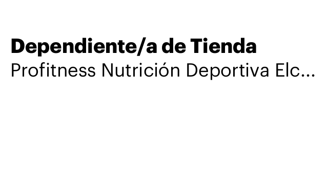 Dependiente/a de Tienda