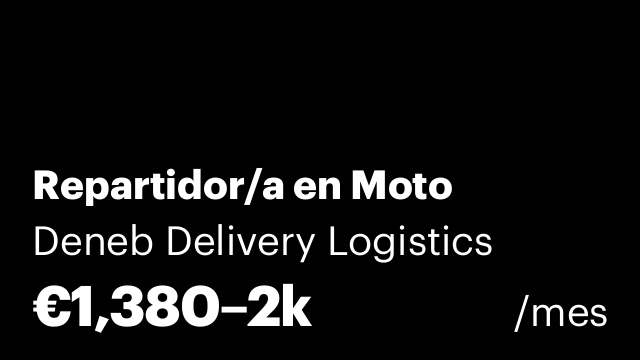 Repartidor/a en Moto