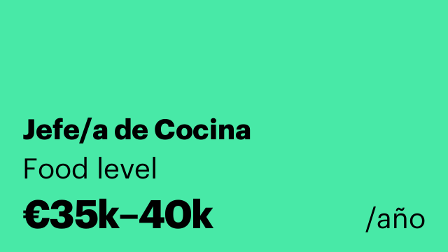 Jefe/a de Cocina