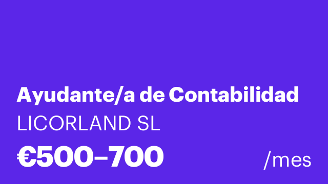 Ayudante/a de Contabilidad