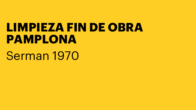 LIMPIEZA FIN DE OBRA PAMPLONA