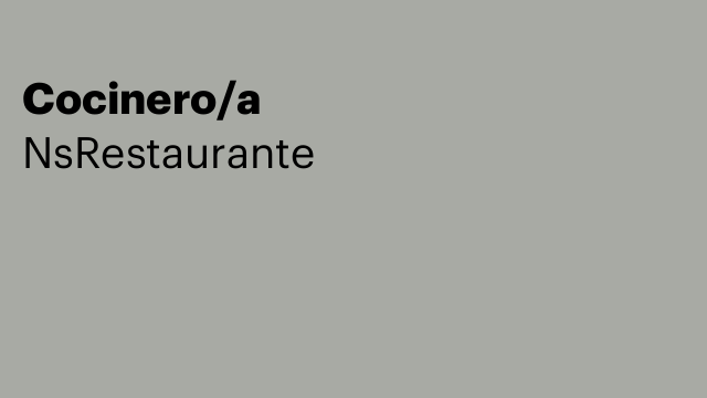 Cocinero/a