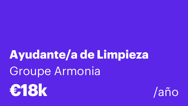 Ayudante/a de Limpieza