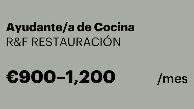 Ayudante/a de Cocina