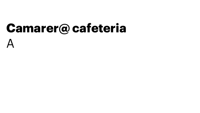 Camarer@ cafeteria