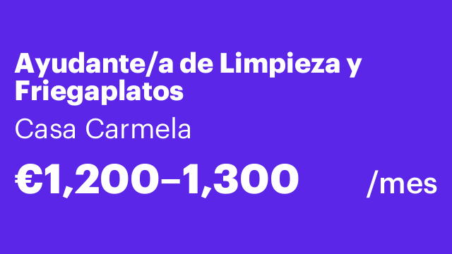 Ayudante/a de Limpieza y Friegaplatos