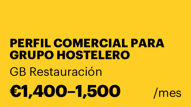 PERFIL COMERCIAL PARA GRUPO HOSTELERO