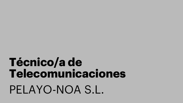 Técnico/a de Telecomunicaciones