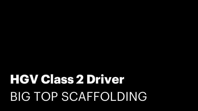 HGV Class 2 Driver