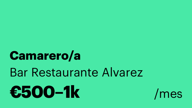 Camarero/a