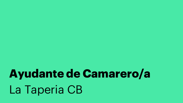 Ayudante de Camarero/a