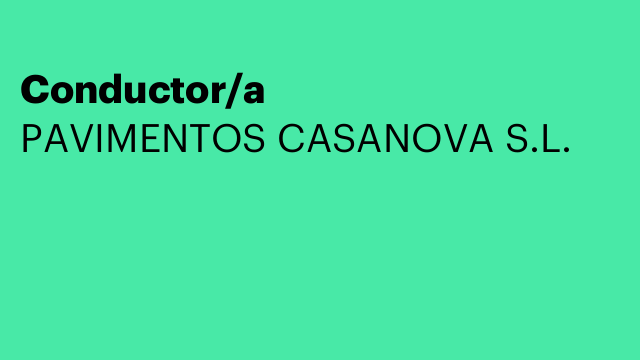 Conductor/a