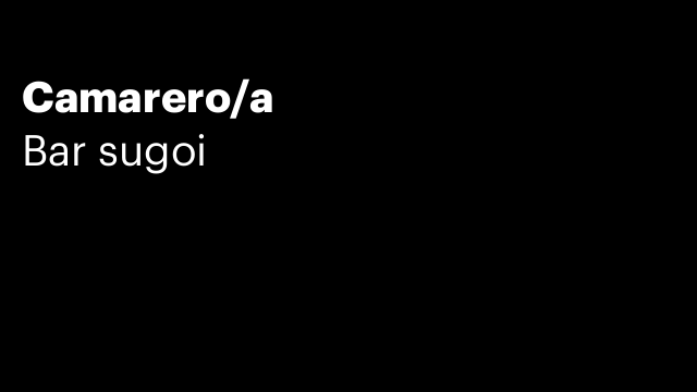 Camarero/a
