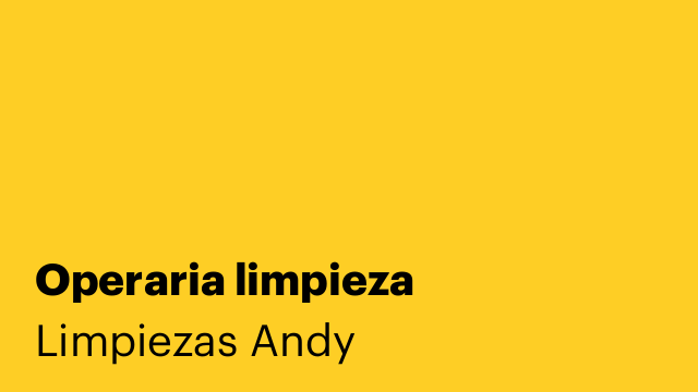 Operaria limpieza