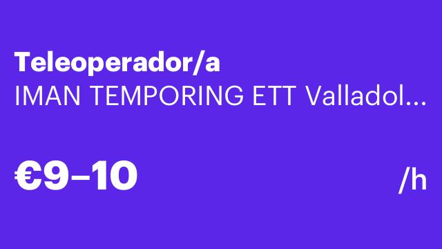 Teleoperador/a