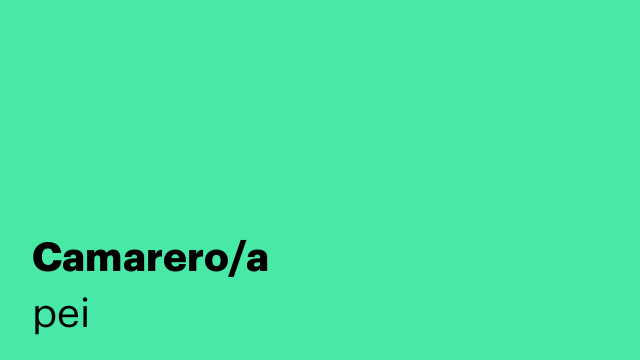 Camarero/a