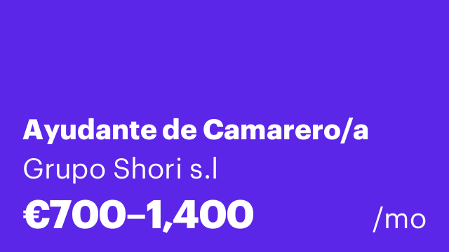 Ayudante de Camarero/a