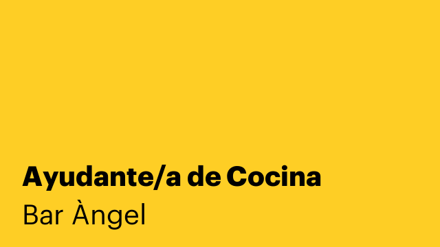 Ayudante/a de Cocina